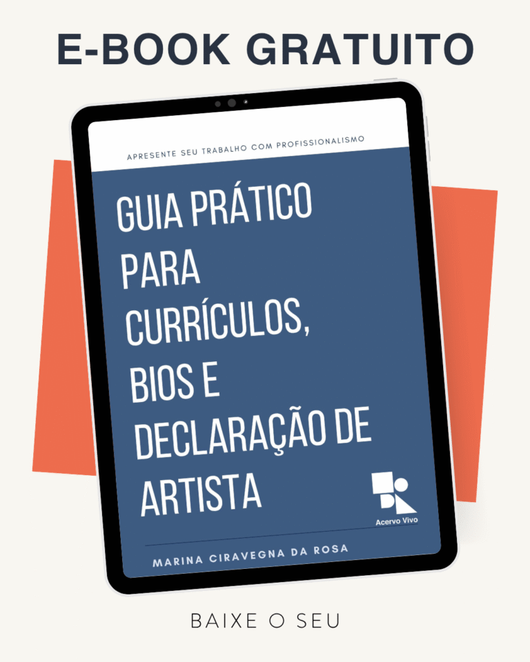 e-book Guia Prático para Currículos, Bios e Declaração de artista
