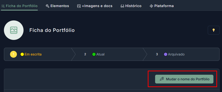 Imagem do botão "Mudar o nome do Portfólio"