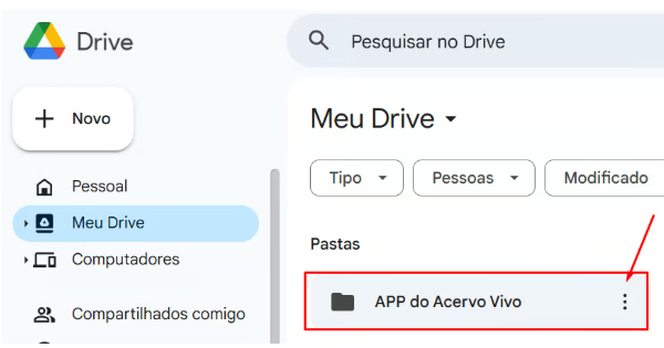 Imagem da janelinha para nomear a nova pasta