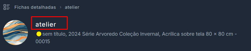 (Imagem do topo da Ficha Detalhada mostrando a Localização em destaque)